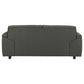 Buxton Top Grain Leather Upholstered Loveseat Graphite