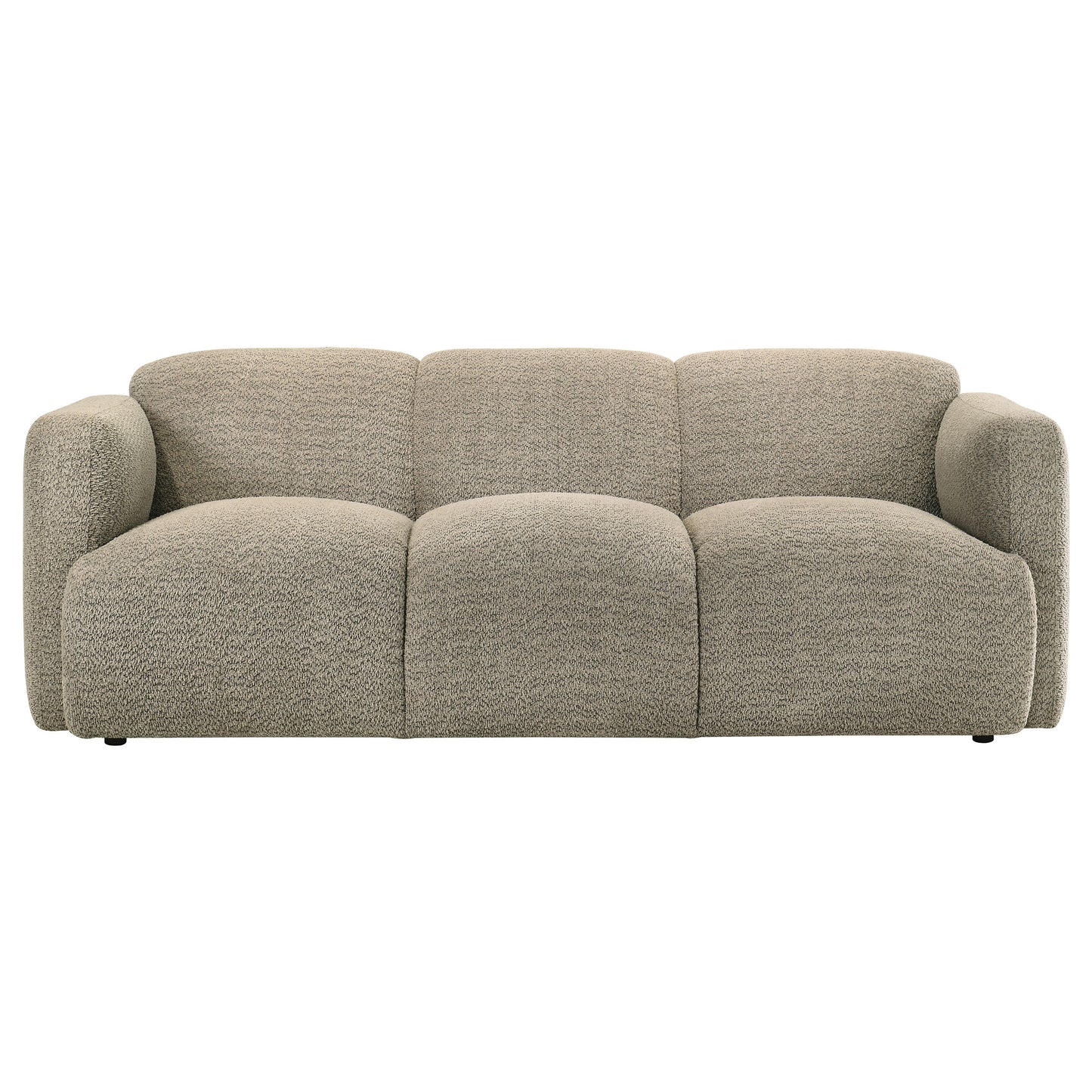 Dorset Fabric Upholstered Round Track Arm Sofa Brown