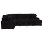 Devonshire Sleeper Sectional Sofa Storage Chaise Black