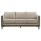 Islington Fabric Upholstered Panel Arm Sofa Taupe