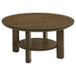 Ottowa 35-inch Round Wood Cocktail Coffee Table Brown