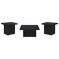 Devar 3-piece Square Cocktail Coffee End Table Set Black