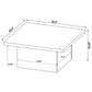 Devar 2-piece Square Coffee End Table Set White High Gloss