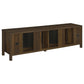 Carey 79-inch TV Stand Fireplace Media Console Dark Pine