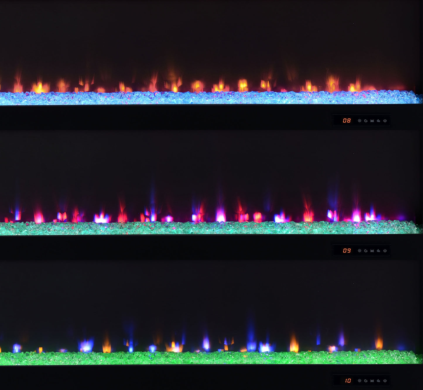 Carey 79-inch TV Stand Fireplace Media Console Dark Pine