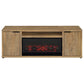 Fuller 60-inch 2-door TV Stand Fireplace Media Console Mango
