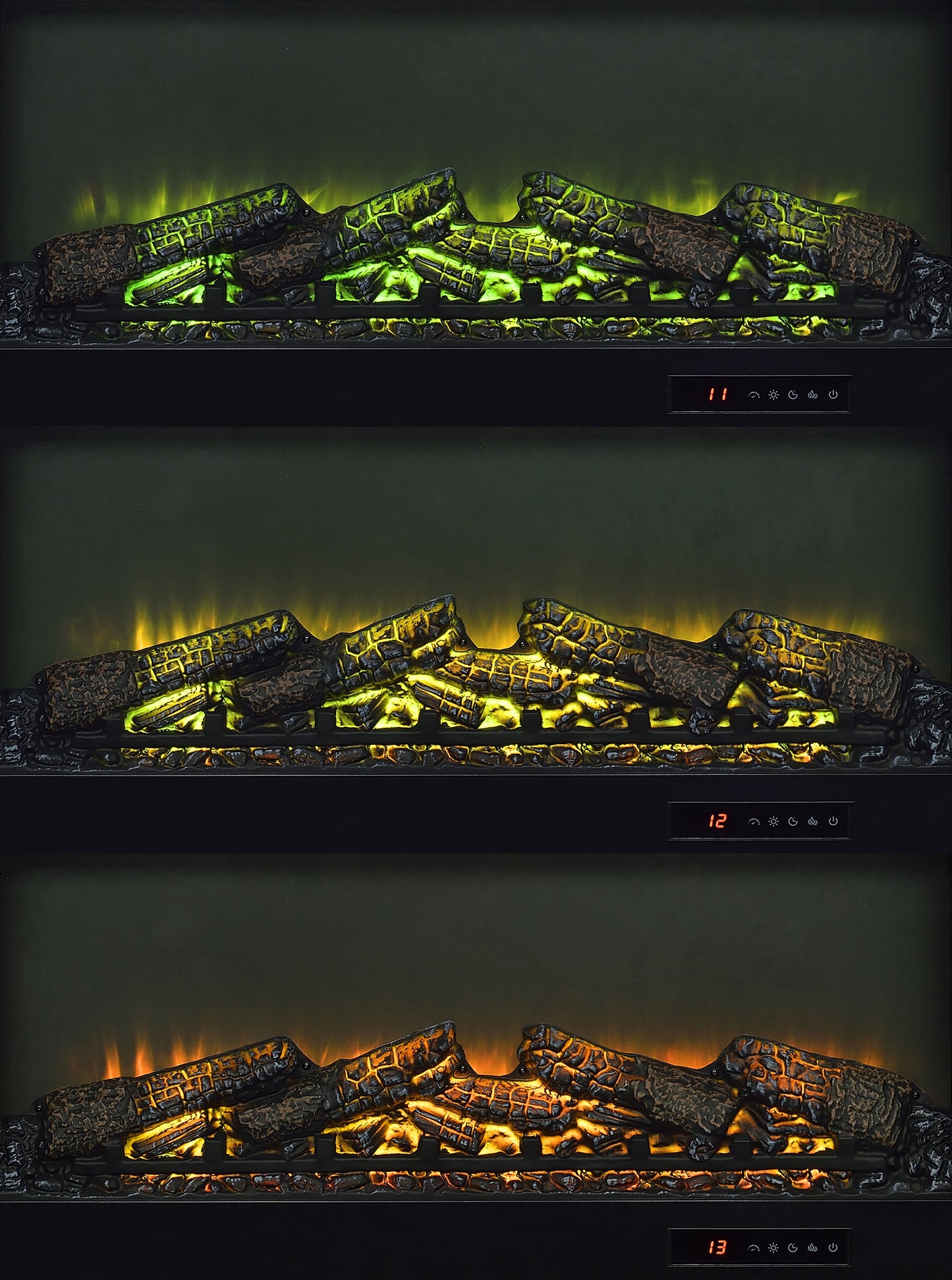 Havering 71-inch TV Stand Fireplace Media Console Dark Pine