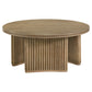 Adina 36-inch Round Wood Coffee Table Distressed Light Brown