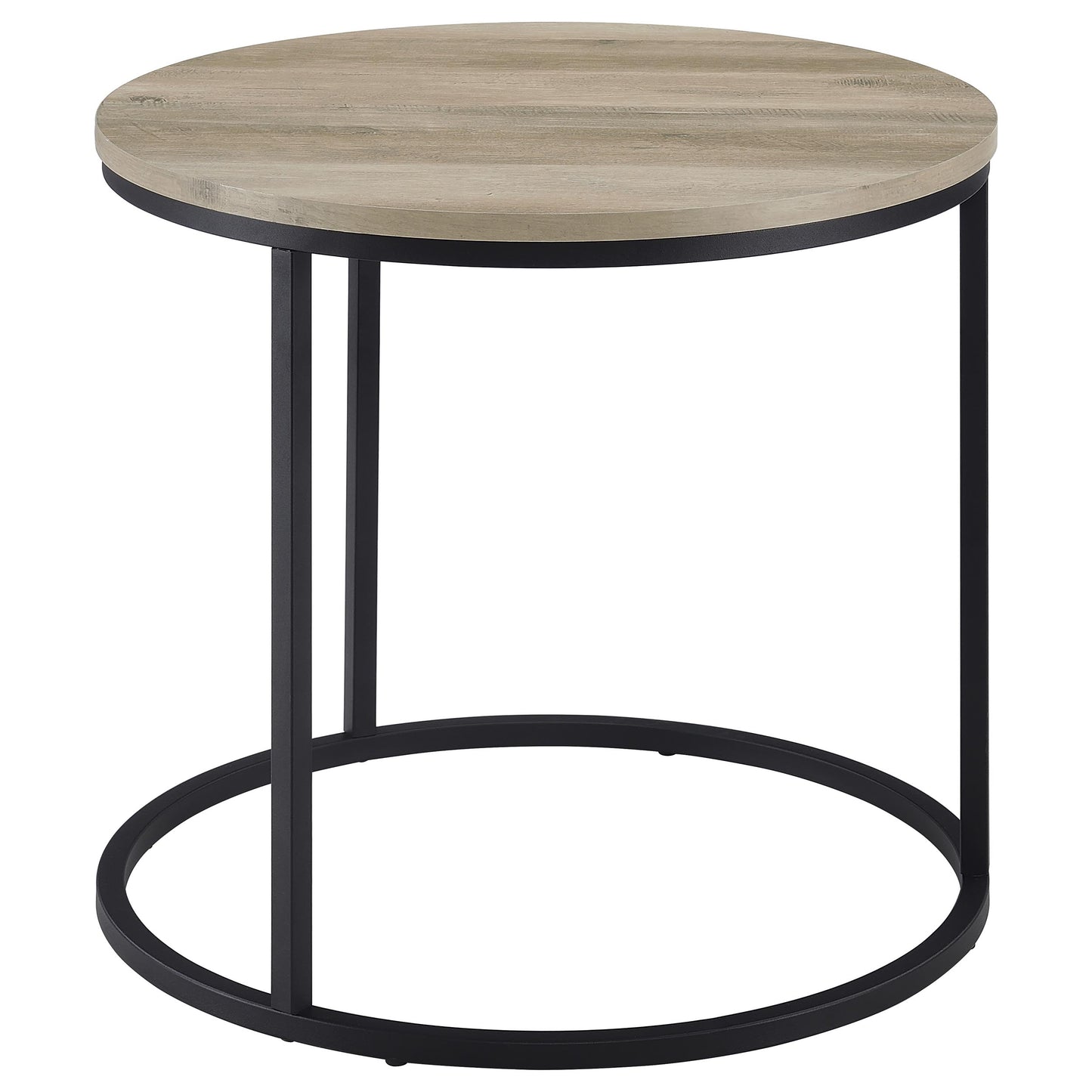 Lainey Round Occasional Side End Table Distressed Pine