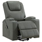 Armstrong Upholstered Power Lift Massage Recliner Grey