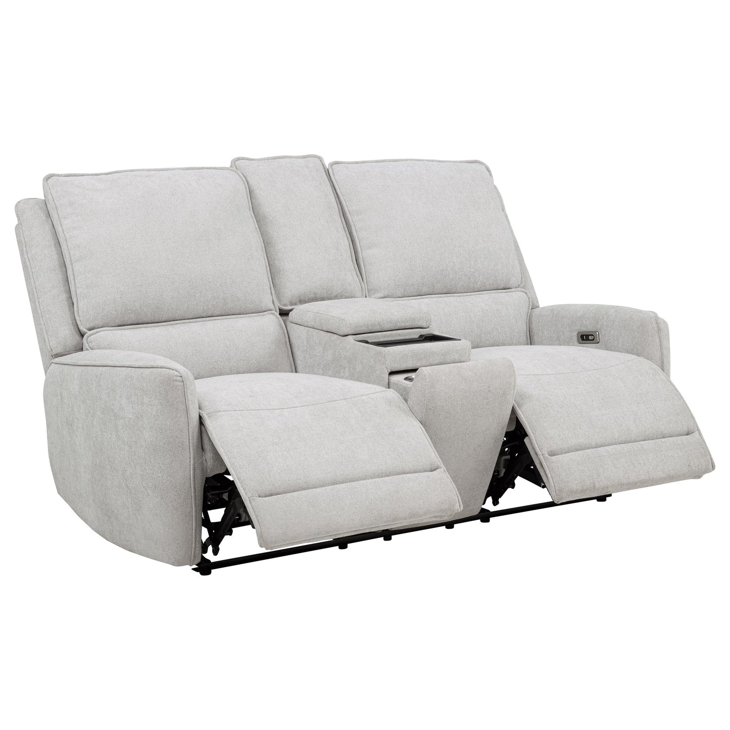 Sylmar 2-piece Chenille Power Reclining Sofa Set Dove Grey