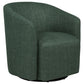 Mossbrook Fabric Upholstered Swivel Accent Chair Green