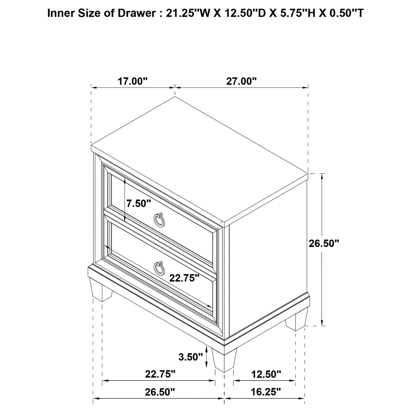 Pembroke 4-piece Eastern King Bedroom Set Washed Oak