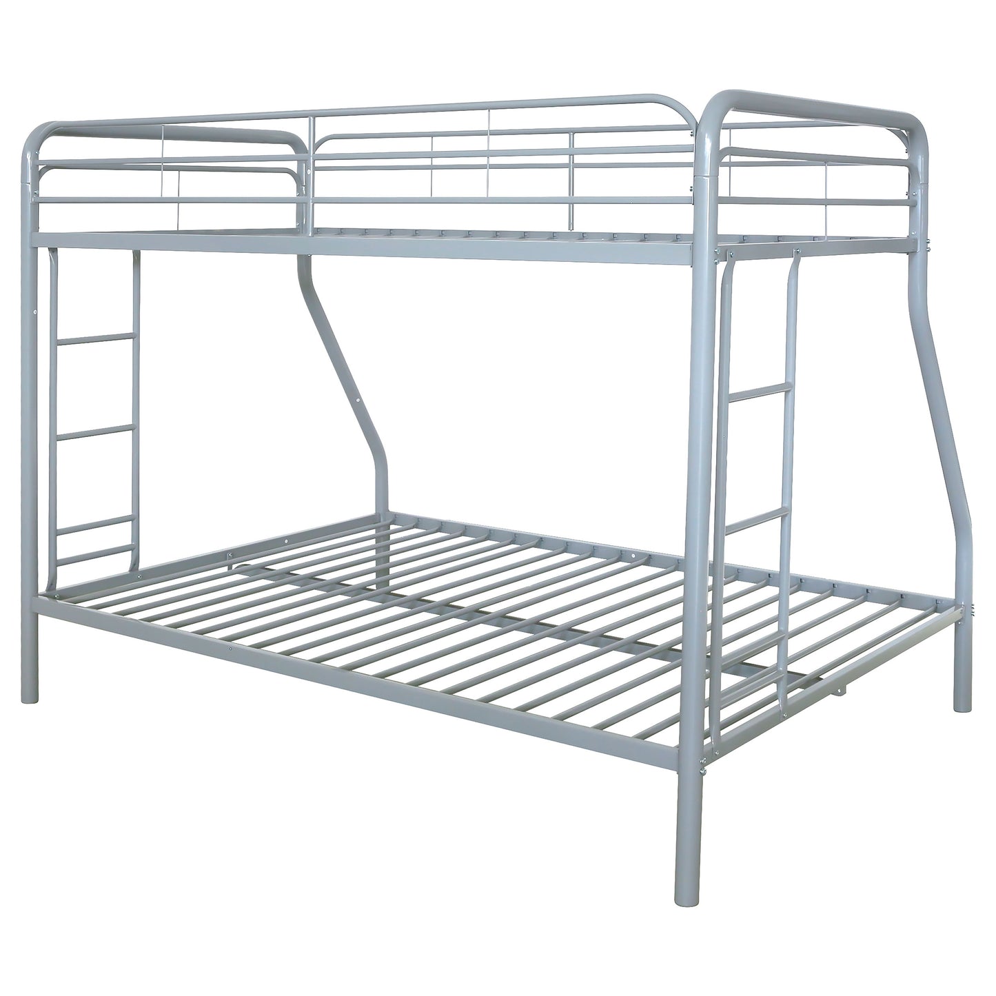 Carson Metal Twin Over Full Bunk Bed Glossy Silver