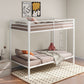 Alevera Metal Twin Over Twin Bunk Bed with Ladder White