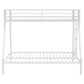 Alevera Metal Twin Over Full Bunk Bed with Ladder White