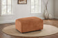 Burnett Chenille Upholstered Ottoman Burnt Orange