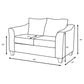 Salizar 2-piece Upholstered Flared Arm Sofa Set Sand