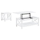 Skyview 2-piece Rectangular Lift Top Coffee Table Set White