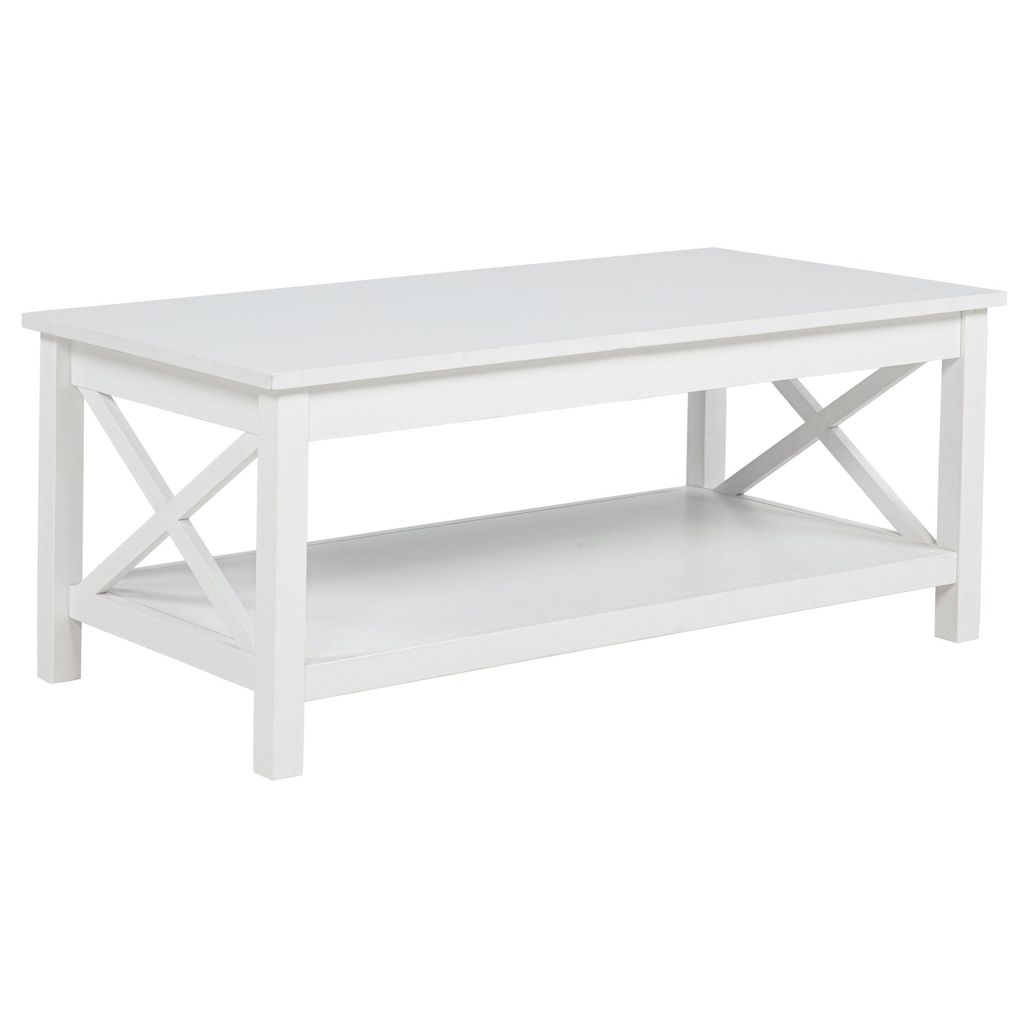 Skyview 3-piece Rectangular Lift Top Coffee Table Set White
