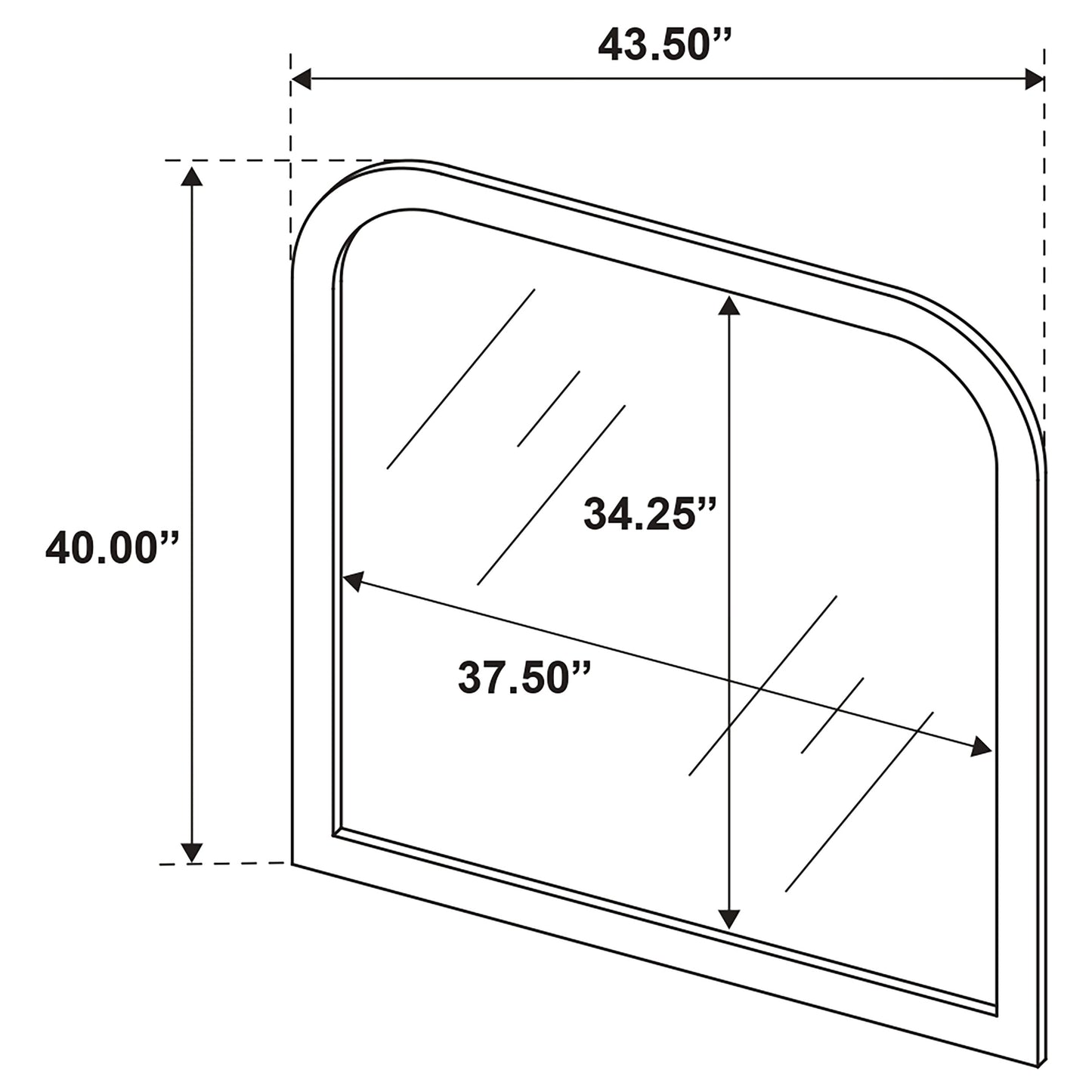Sonya Upholstered Bedroom Dresser Mirror Ivory