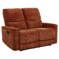 Navarro 3-piece Upholstered Reclining Sofa Set Orange