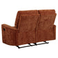 Navarro Chenille Upholstered Reclining Loveseat Burnt Orange