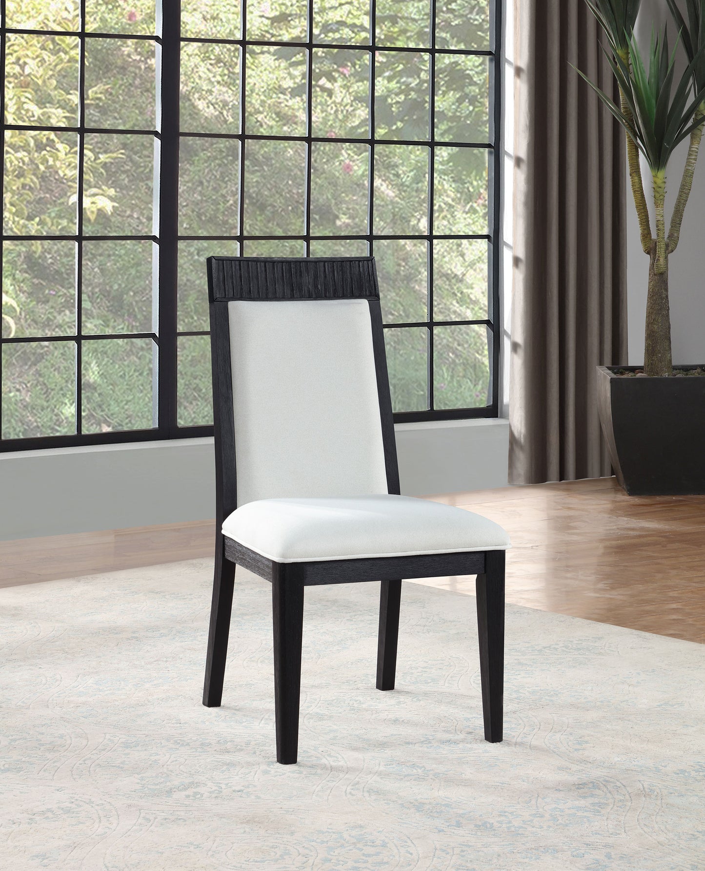Brookmead Dining Side Chair Ivory and Black (Set of 2)