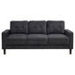 Bowen II Fabric Upholstered Track Arm Sofa Steel Grey