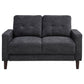 Bowen II Fabric Upholstered Track Arm Loveseat Steel Grey