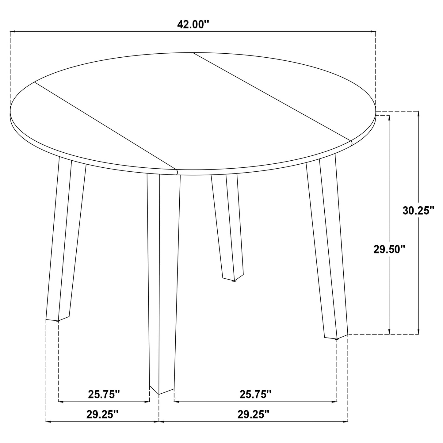 Catley 5-piece Round Drop Leaf Dining Table Set Dark Coffee