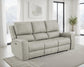 Brickston Triple Power Reclining Sofa Grey