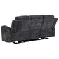 Kennett 3-piece Chenille Power Reclining Sofa Set Dark Grey