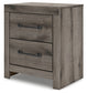 Graystorm Full Panel Bed with Storage with Mirrored Dresser and Nightstand