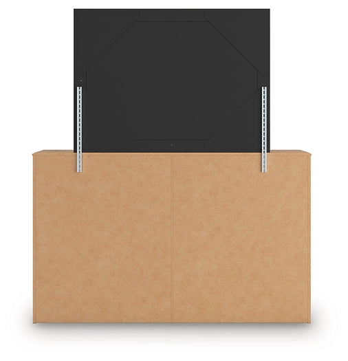 Aleaport Twin Panel Bed with Mirrored Dresser and Nightstand