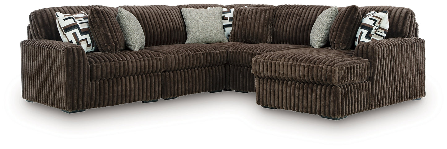 Midnight-Madness 5-Piece Sectional with Chaise