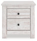 Makidern Two Drawer Night Stand