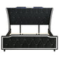 Lorient Eastern King LED Upholstered Bed Black