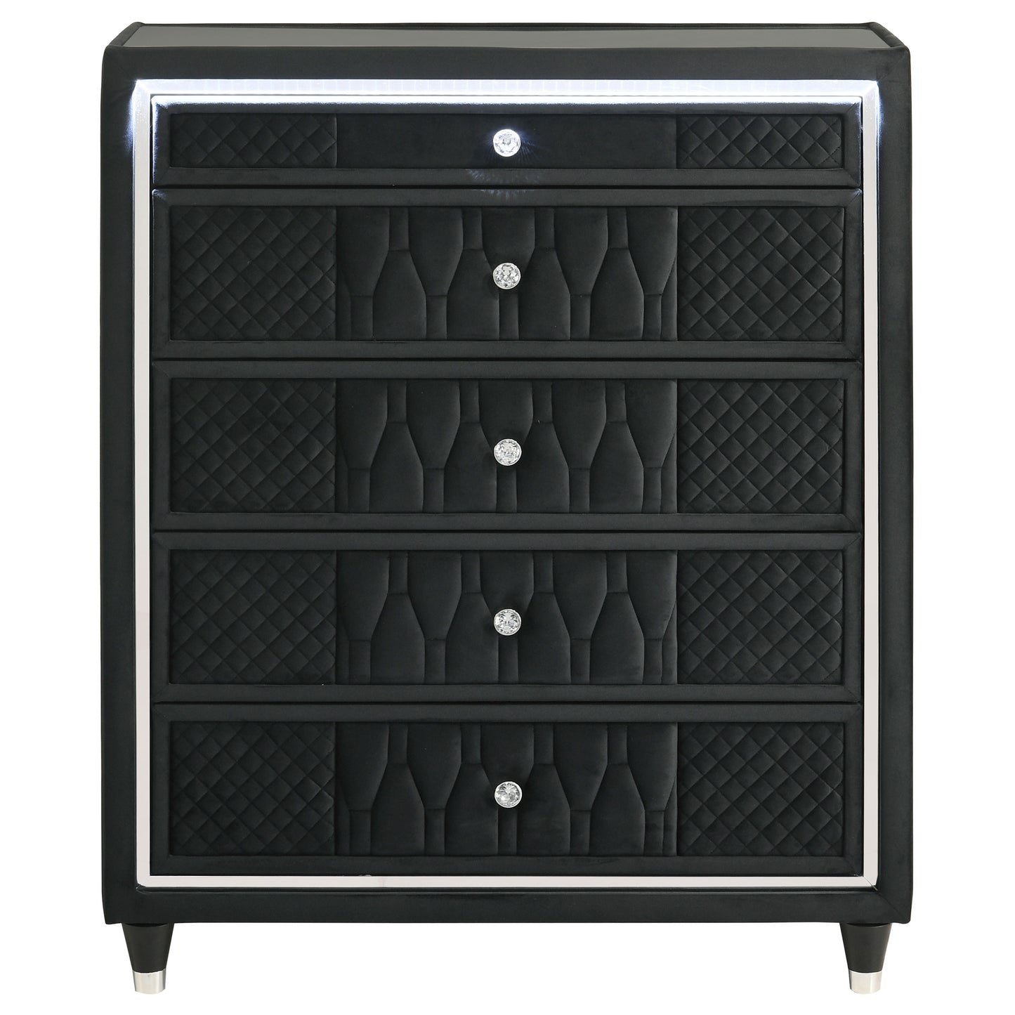 Lorient 5-drawer LED Chest of Drawers Black