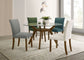 Paxton Round 48-inch Glass Top Wood Dining Table Brown
