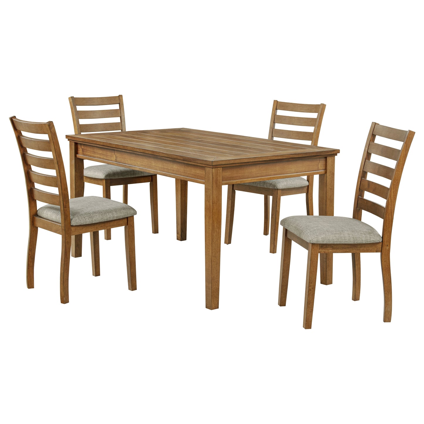 Atwood 5-piece Rectangular Wood Dining Set Warm Brown