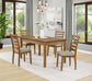 Atwood 5-piece Rectangular Wood Dining Set Warm Brown
