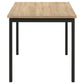 Garza 5-piece Rectangular Dining Table Greige Oak