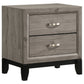 Valen 2-drawer Nightstand Bedside Table Light Taupe