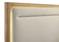 Leanne Queen LED Panel Bed Off White and Light Oak