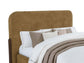 Baldacci Upholstered Eastern King Platform Bed Curry and Walnut