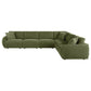 Elysia 6-piece Fabric Upholstered Modular Sectional Sofa Green