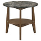 Bradley 3-Piece Round SmartTop Coffee Table Set Smokey Grey and Brown