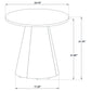 Franklin 3-piece Round Pedestal Coffee Table Set Grey and Dark Brown