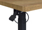 Westpark Pneumatic Adjustable C-Shape Side Table with Casters Mango